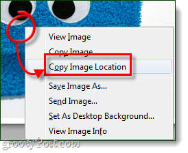 copy image location in firefox or chrome