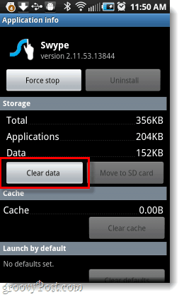 clear swype data