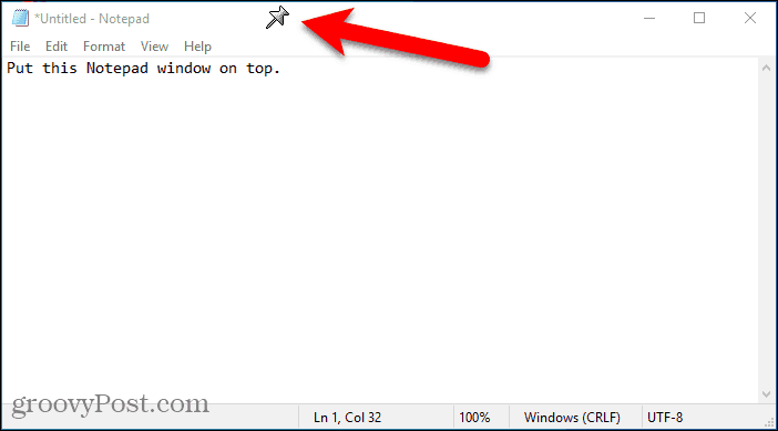 Pin a window with DeskPins