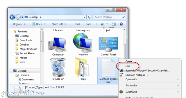 editing docx files in windows 7