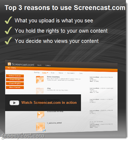 Screencast.com top 3 reasons
