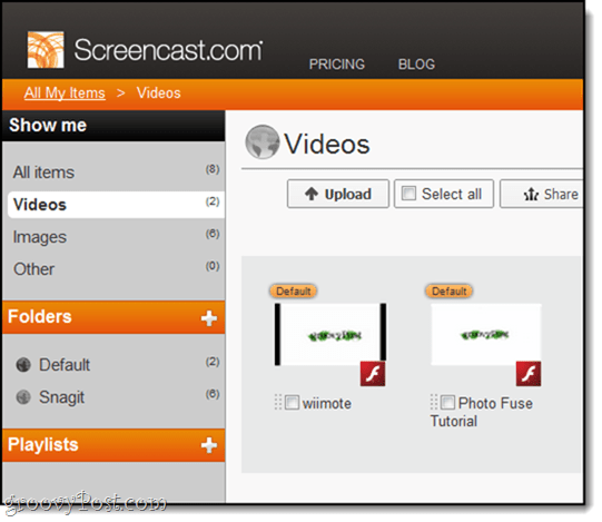 screencast.com new library beta