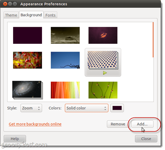desktop color in ubuntu