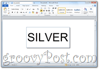 Word 2010 Silver Color Scheme