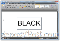 Word 2010 Black Color Scheme