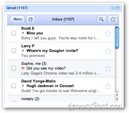gmail widget
