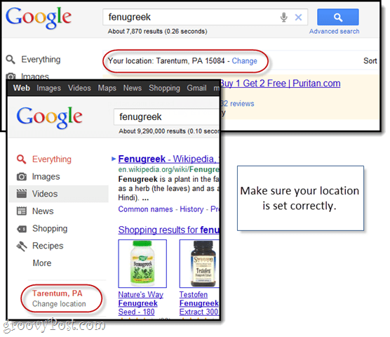 google shopping search tip