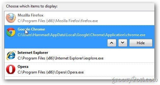 Google Chrome open-with order