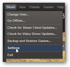 Steam client settings