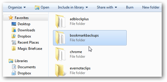 bookmarks folder