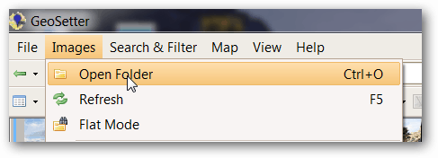 Geosetter Open Folder
