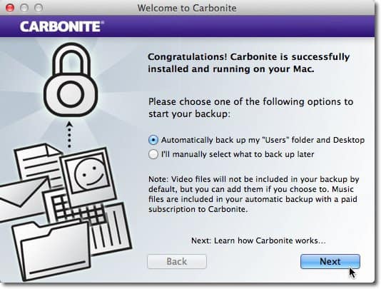 Carbonite Automatic Option