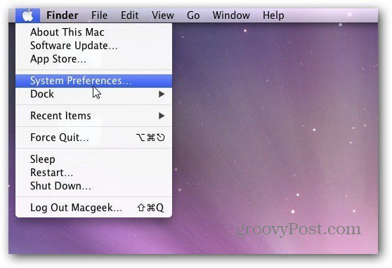 Launch System Preferences