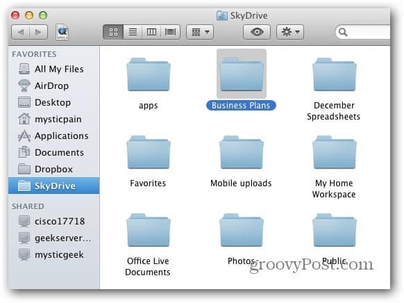 Mac SkyDrive Folder