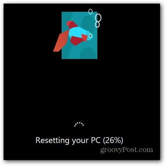 Resetting Your PC Pecentage