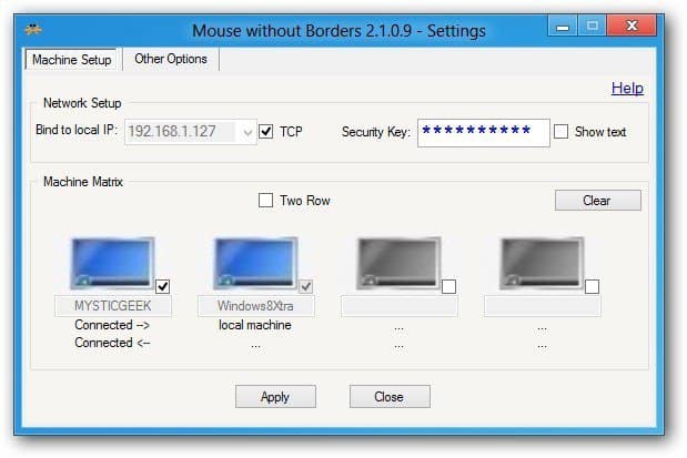 Mouse Without Borders Settings