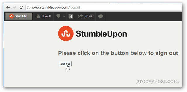 how to log out of stumble upon using the secret logout page