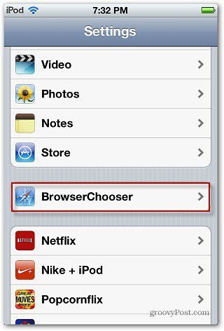Settings Browser Chooser
