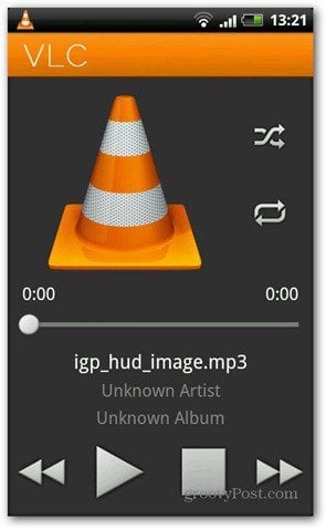 VLC Android beta Music Playing