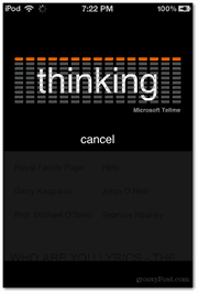 bing audio voice search things to say listening thinking tap to say microsoft search engine ios app apps applications