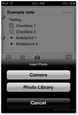 photo import insert ios onenote one note ios microsoft apps app application photo library camera cancel screen