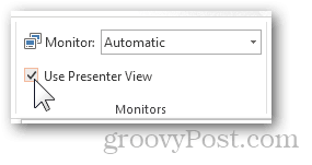use presenter view powerpoit 2013 2010 feature extend display projector monitor advanced