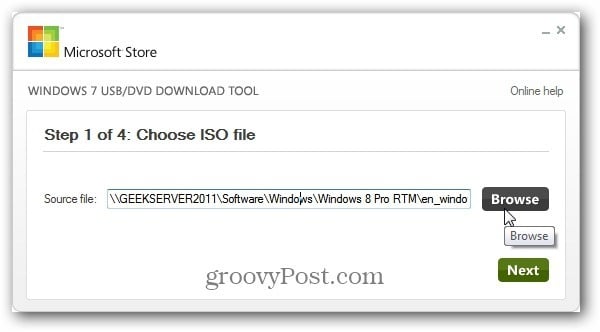 Browse ISO Location