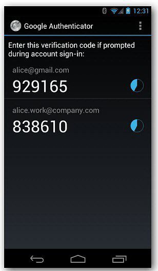 Google Authenticator Android