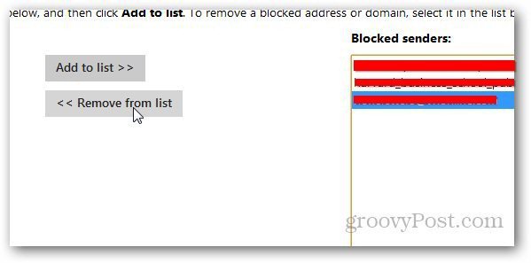 Outlook Blocked List 5