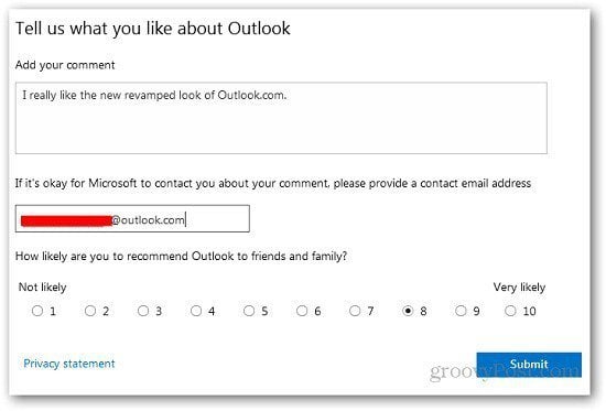 Outlook Feedback 3