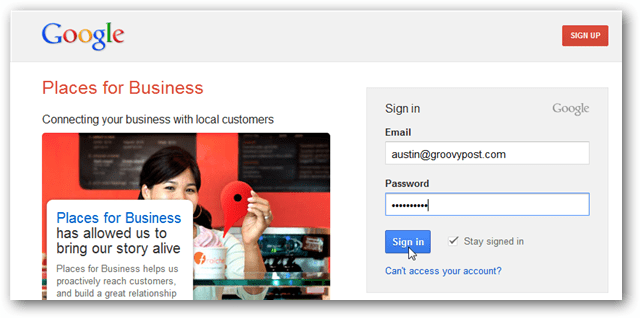 places for business login