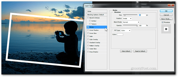 stroke settings recommended effect photo in photo photo-in-photo effect apply photoshop