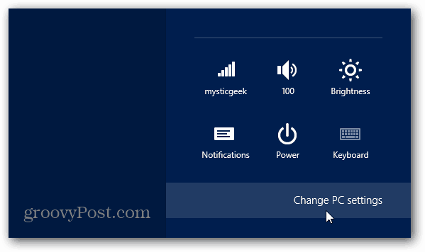 Change PC Settings