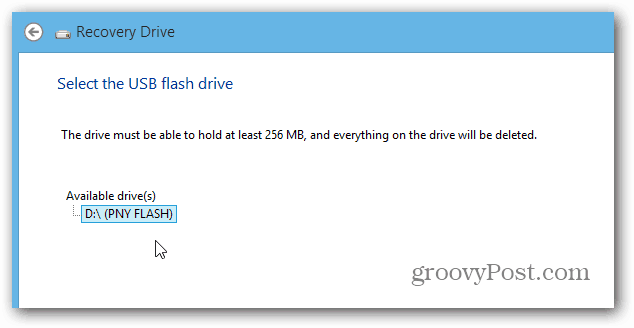 Select Flash Drive