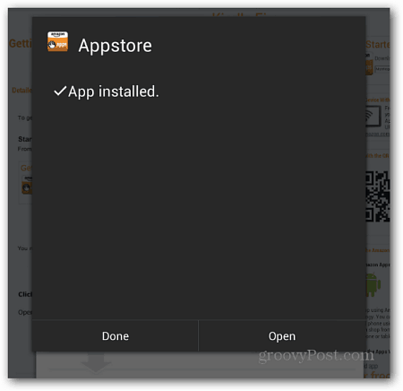 App Installed Open