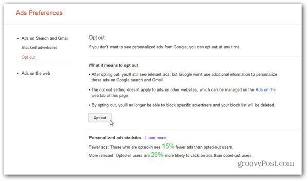 google ads preferences manager opt out search gmail