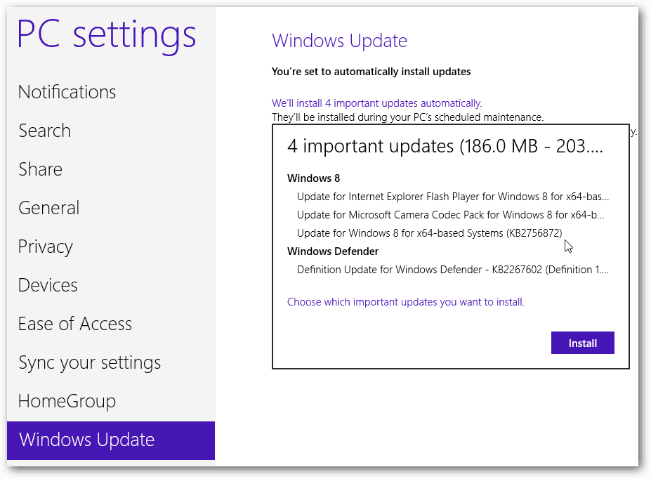 Windows Defender Definition updates. Import updater
