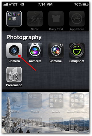 Take iPhone iOS Panoramic Photo - Tap Camera