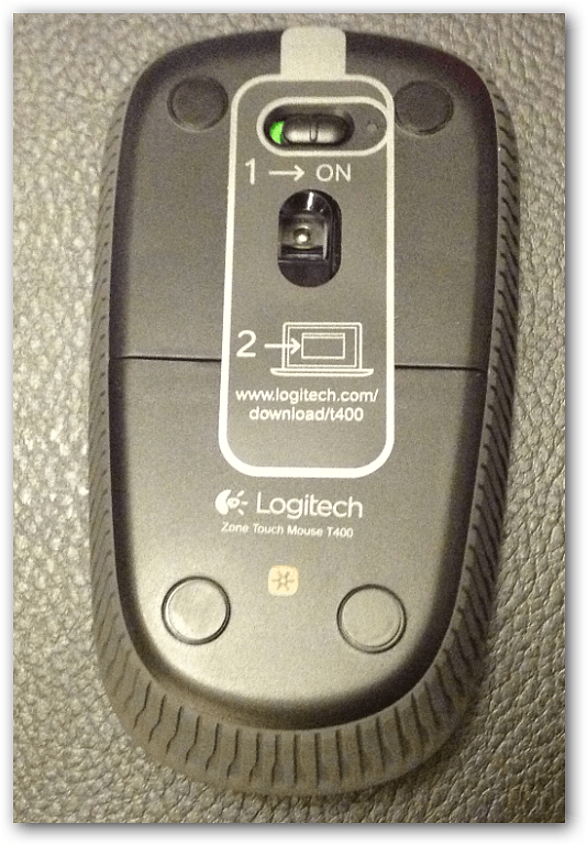 Logitech T400 Mouse Bottom