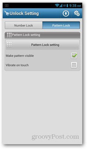 app lock pattern options