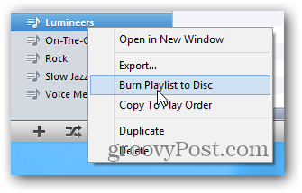 Burn an audio CD using itunes