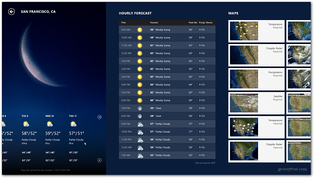 Windows 8 Weather App