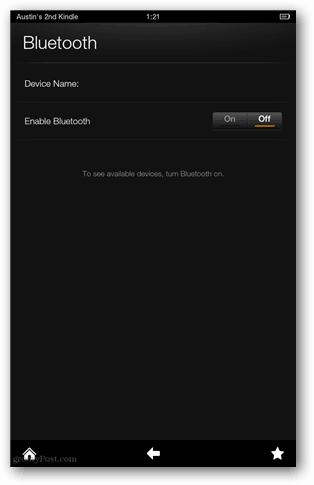 disable kindle fire bluetooth