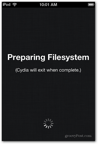Cydia Preparing File System