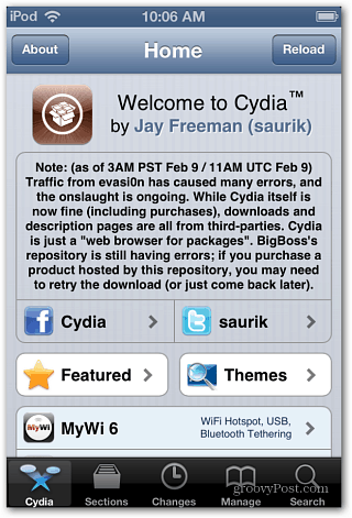 Welcome to Cydia