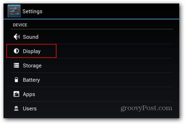Goggle Nexus 7 lock screen settings display