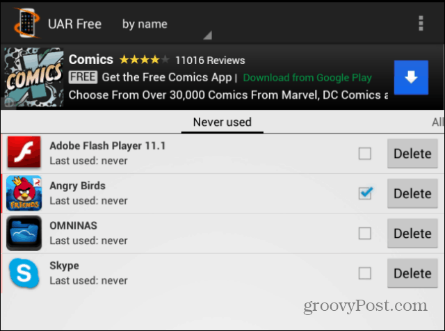 Useless app remover never used