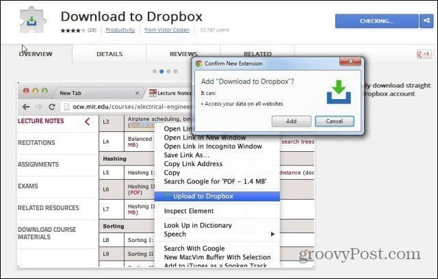 download to dropbox