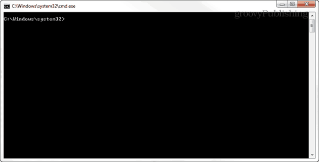 command prompt opened to directory
