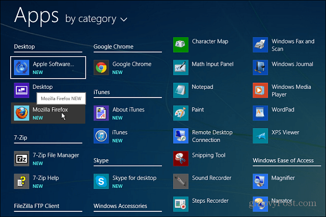 All Apps Windows 8.1